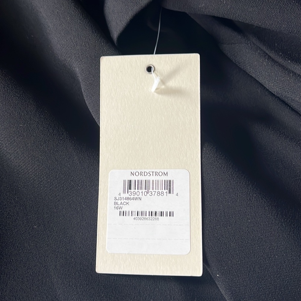 NWT Sejour black cold shoulder swing dress w/pockets PLUS SZ 16W - Picture 7 of 7